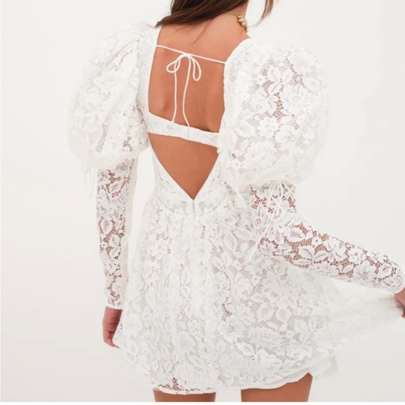 For love and lemons Frances Puff Sleeve Mini Dress NWT - Picture 2 of 15